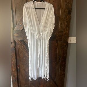 White Tassel Trim Cover-Up